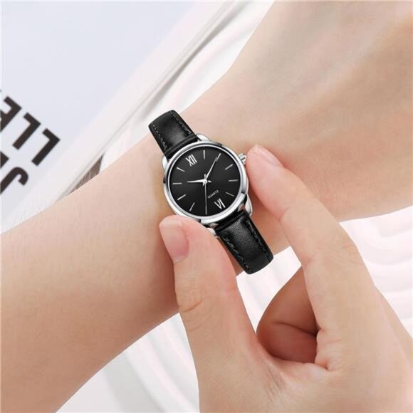 Women\'s Leather Strap Watch Minimalist Wrist Watches for Women Ladies Analog main image 8